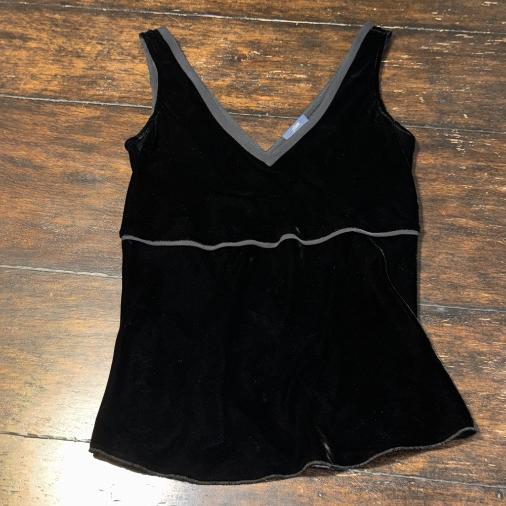 J. Crew Elegant Black Silk-Trimmed Camisole - Size Small. Excellent Condition! 🖤